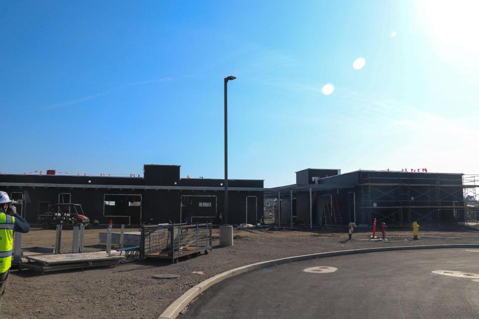 Exterior of Winding Creek under construction 