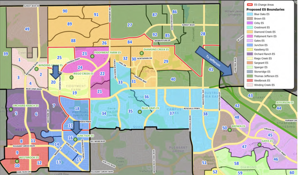 Map of proposed elementary boundaries 