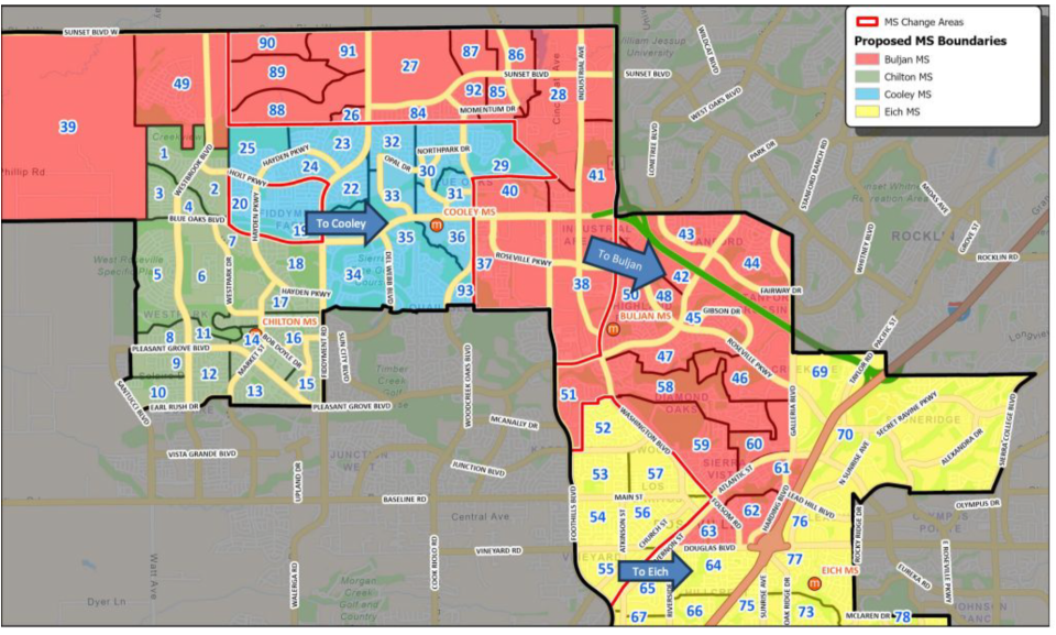 middle school boundary map