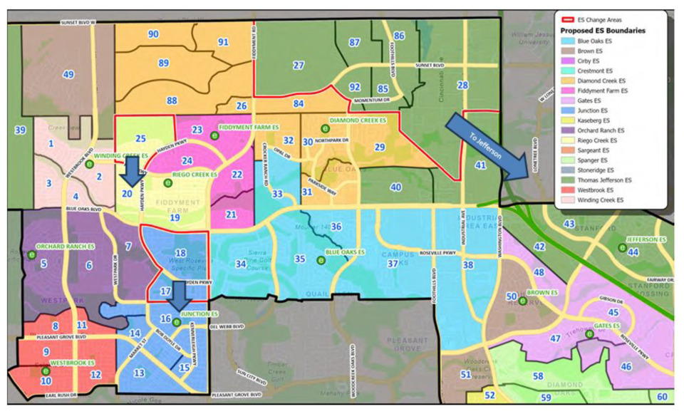 elementary school boundary map