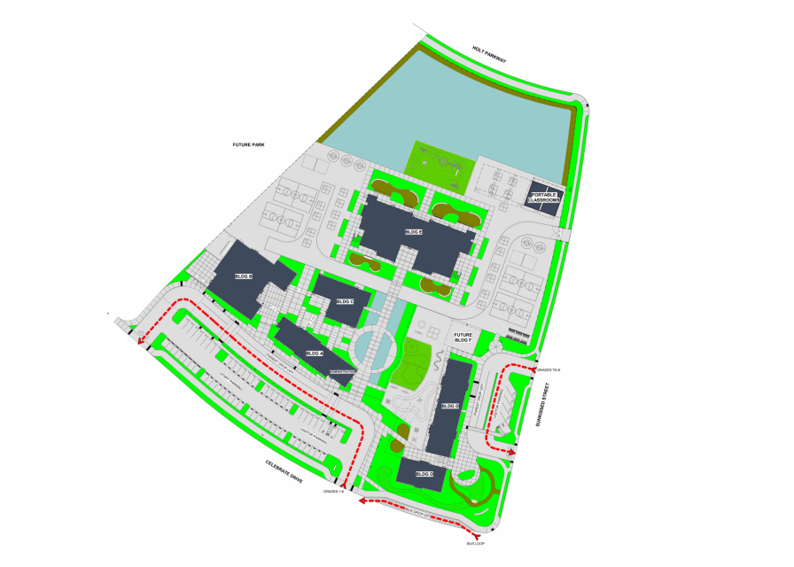 Winding Creek school layout map